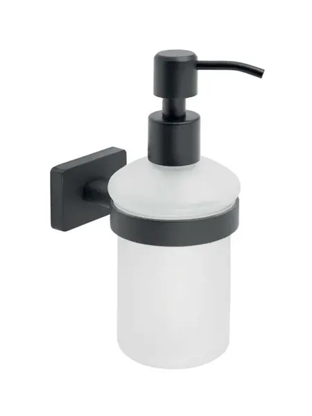 Novaservis Ferro Greta - Dávkovač mýdla s držákem, matné sklo/gun metal AGR34GM