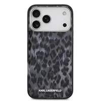 Zadní kryt Karl Lagerfeld IML Leopard MagSafe pro Apple iPhone 17 Pro Max, šedá