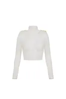 Elisabetta Franchi biely rolákový top