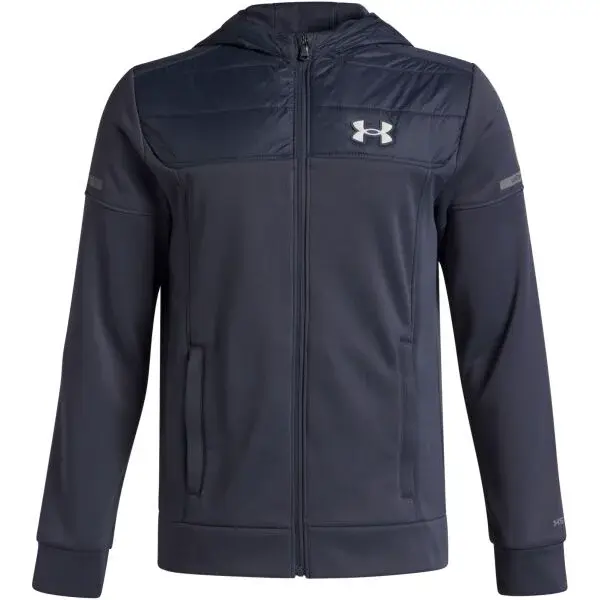 Under Armour ARMOUR FLEECE PRO UTILITY Chlapecká mikina, tmavě šedá, velikost L