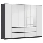 Rauch Möbel ŠATNÍ SKŘÍŇ S OTOČNÝMI DVEŘMI, šedá, barvy stříbra, bílá, 271/210/54 cm