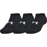 Under Armour TRAINING COTTON NO SHOW 3PK Unisex ponožky, černá, velikost S