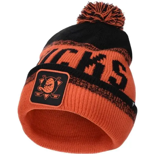 FANATICS ANAHEIM DUCKS THRIVE CUFFED POM BEANIE Čepice, oranžová, velikost