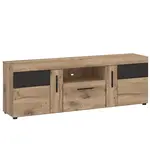 Komoda RTV Grano GRNF01 2D1S dub viking/pvc dub viking/pvc šedý vesmír