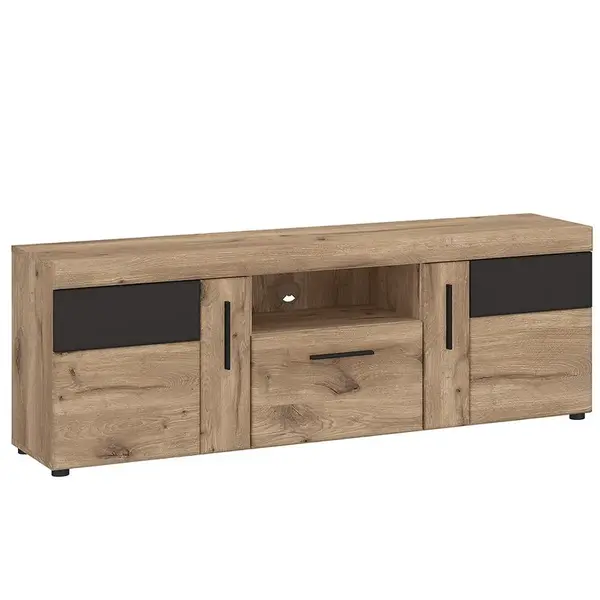 Komoda RTV Grano GRNF01 2D1S dub viking/pvc dub viking/pvc šedý vesmír