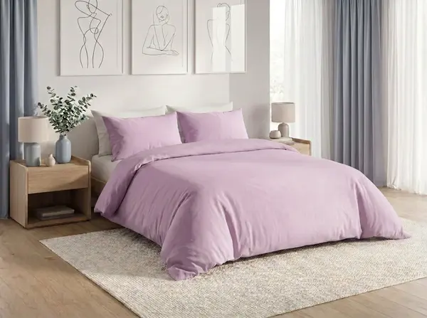 Bavlněné povlečení CALMORA světle fialové Rozměr povlečení: 2 ks 70 x 90 cm | 160 x 220 cm