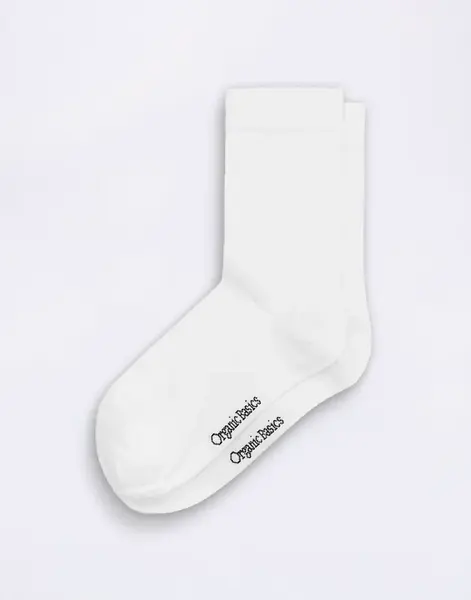 Organic Basics Core Crew Socks 2-pack White 43-46