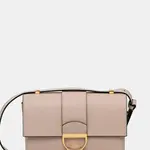 Kožená kabelka Coccinelle béžová barva