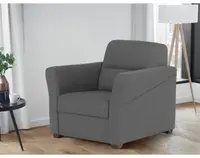 Křeslo Flavia, kouřově šedá látka