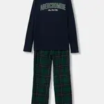 Dětské pyžamo Abercrombie & Fitch tmavomodrá barva