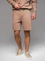 Ombre Unisex sweat shorts with drawstring waistband - brown