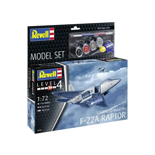 ModelSet letadlo 63858 - Lockheed Martin F-22A Raptor (1:72)