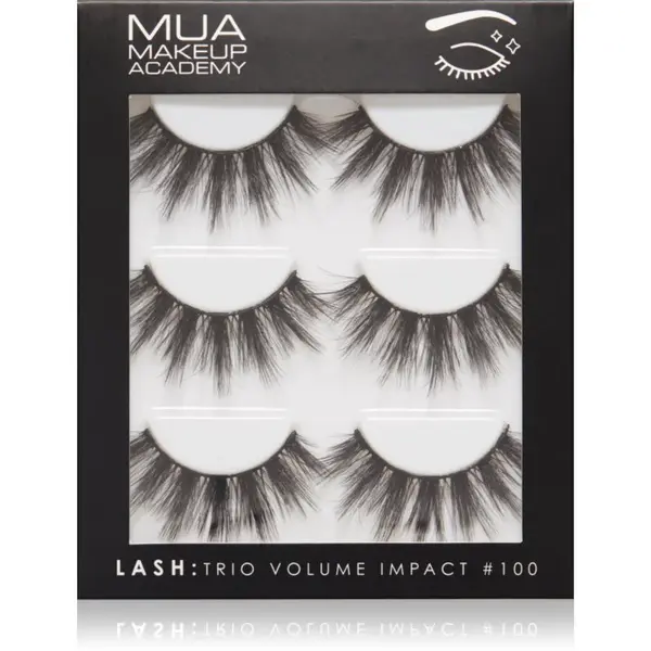 MUA Makeup Academy Lashes Volume Impact umělé řasy typ 3 pár