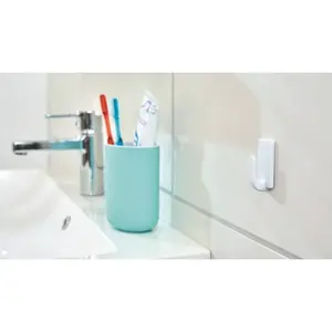 Háček lepicí, obdelníkový, malý, bílý, Powerstrips, TESA