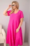 Kesi plus size dámske šaty s volánom