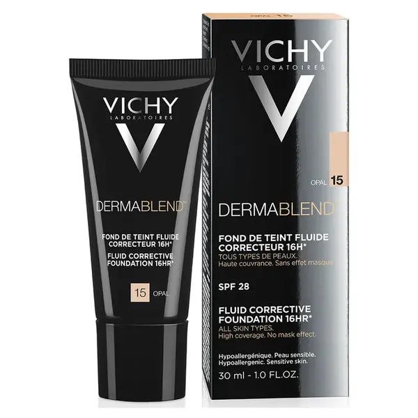 VICHY Dermablend Fluidní korekční make-up - odstín 15 Opal 30 ml