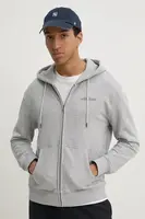 Bavlněná mikina Guess Jeans pánská, šedá barva, s kapucí, s potiskem, M5RQ45 KCPR1