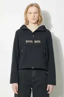 Bunda Napapijri Rainforest Op S W dámská, tmavomodrá barva, přechodná, NP0A4HTR0411