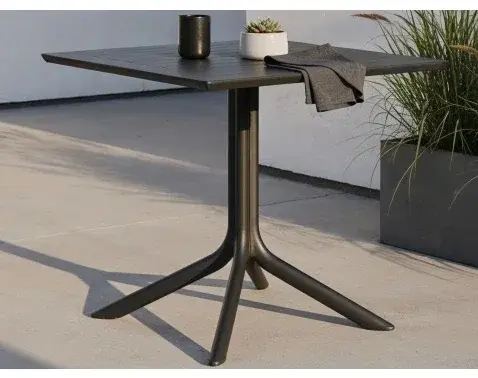 Štvorcový záhradný stôl Panta 80x80 cm, antracitový%