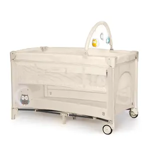 Asalvo COMPLET DUO cestovní postýlka s druhým dnem a hrazdičkou, owl