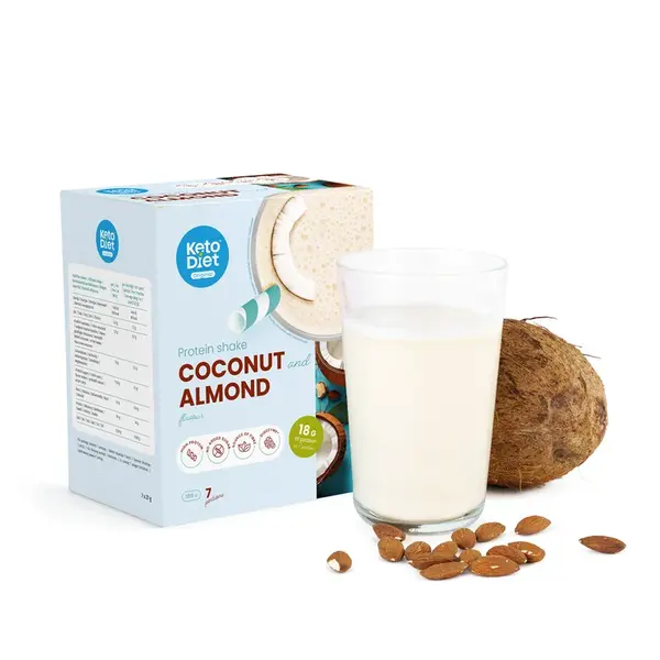 KetoDiet Proteinový nápoj - příchuť mandle & kokos (7 porcí)
