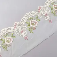 Polyester Flower Lace Trim Ribbon