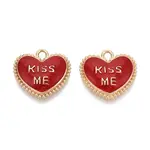 Valentine's Day Alloy Enamel Pendants