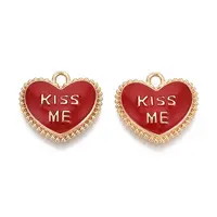 Valentine's Day Alloy Enamel Pendants