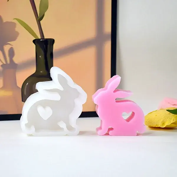 Rabbit Display Decoration DIY Silhouette Silicone Molds