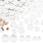 300pcs 3 style Flat Round Acrylic Mirror Sew on Rhinestone