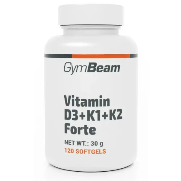 GymBeam VITAMIN D3+K1+K2 FORTE 120 CAPS Doplněk stravy, , velikost