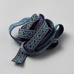 Ethnic Style Embroidery Flat Polyester Elastic Flower Jacquard Cord/Band