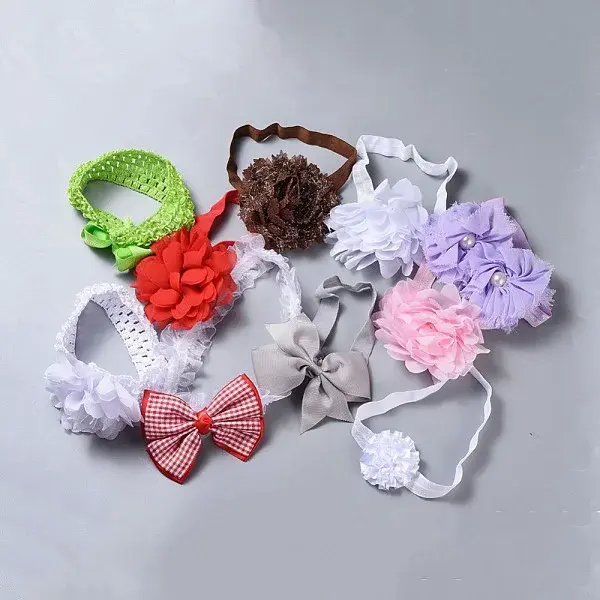 Elastic Polyester Baby Headbands for Girls
