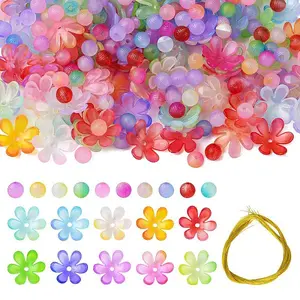 DIY Round Flower Acrylic Beads Jewelry Making Kits