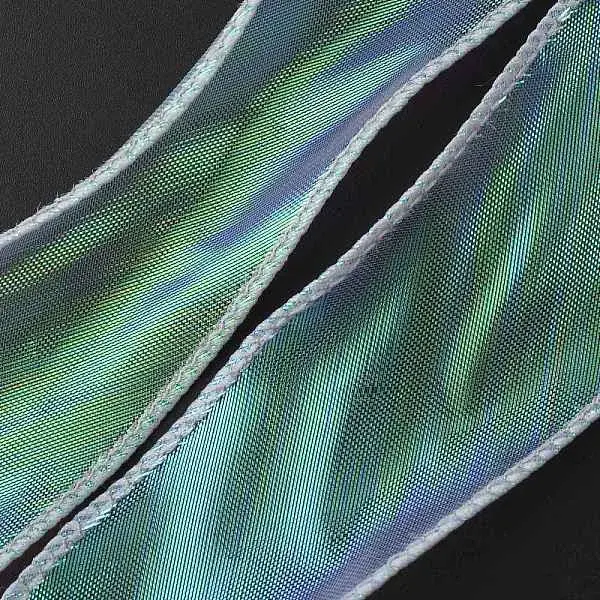 Flat Rainbow Color Organza Ribbon