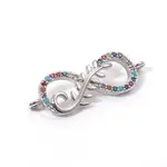 Brass Micro Pave Cubic Zirconia Links connectors