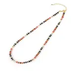 Colorful Natural Mixed Stone Rondelle Beaded Necklaces for Summer Beach Style