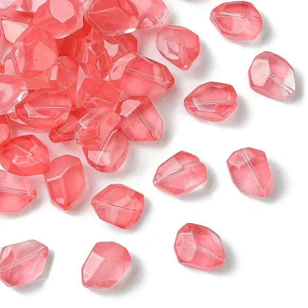 50Pcs Transparent Spray Paint Glass Beads