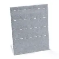 Wood Covered with Velvet Slant Back Pendants Display Stands