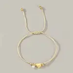 Bohemian Style Color Faux Pearl Heart Copper Bead Women's Bracelet Jewelry