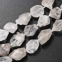Rough Raw Natural Quartz Beads Strands