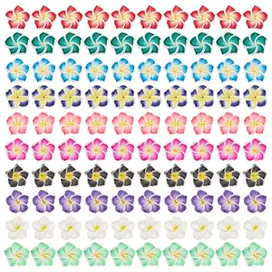Handmade Polymer Clay 3D Flower Plumeria Beads
