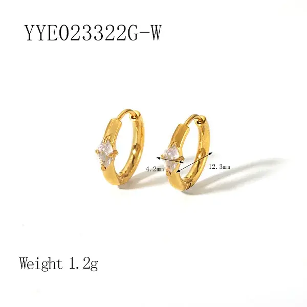 Elegant 304 Stainless Steel Hoop Earrings