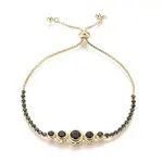 Adjustable Brass Micro Pave Cubic Zirconia Bolo Bracelets