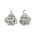 Brass Micro Pave Cubic Zirconia Peg Bails