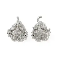 Brass Micro Pave Cubic Zirconia Peg Bails