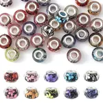 30Pcs Large Hole Flower Pattern Resin European Beads
