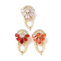 Brass Micro Pave Cubic Zirconia Twister Clasps