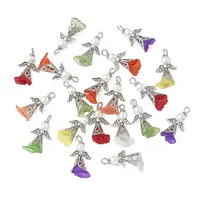 50Pcs Glass Pearl & Acrylic Pendans