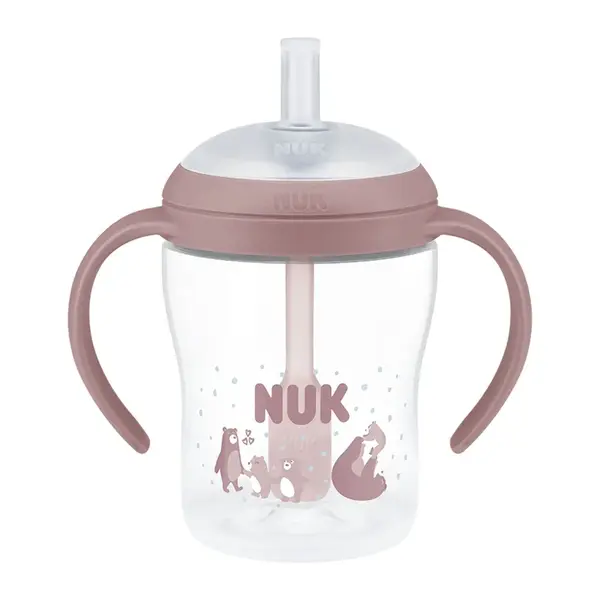 NUK Perfect Match Láhev na učení s brčkem 8m+ 150 ml 1 ks bear